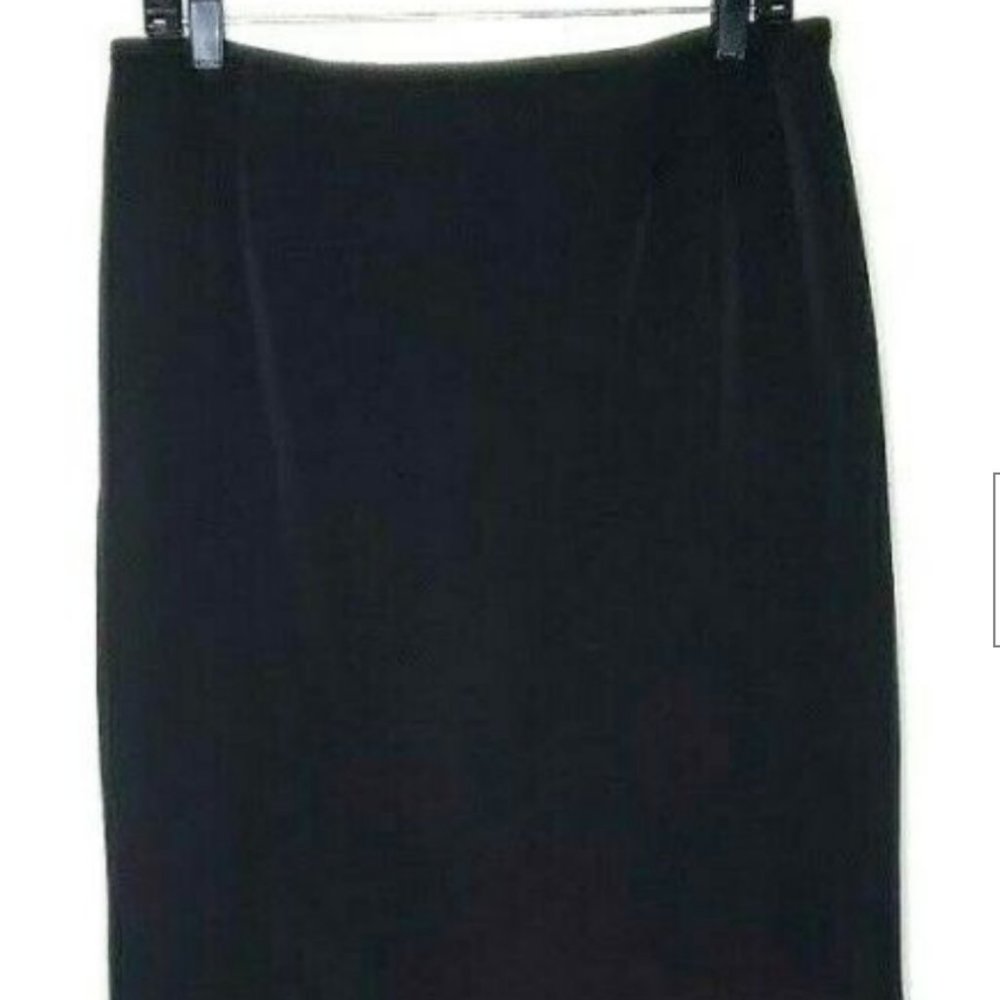 Blu Sage Skirt Straight 12 Black Womens Stretch Career
